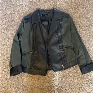 Leather/ jean jacket